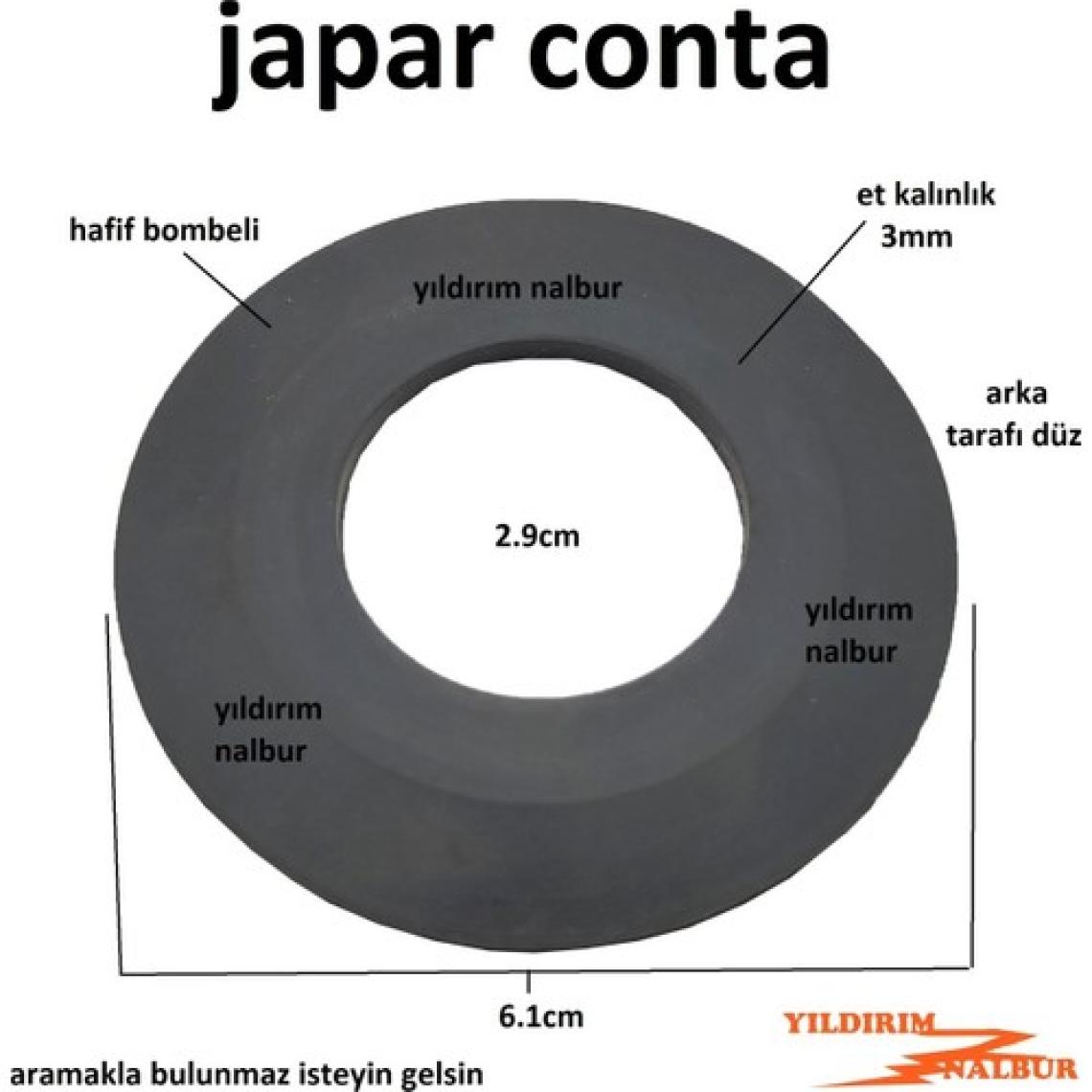 Japar 2 Adet Rezervuar İç Takım Kapama Contası 6.5 cm Bombeli Model Boşaltma Conta