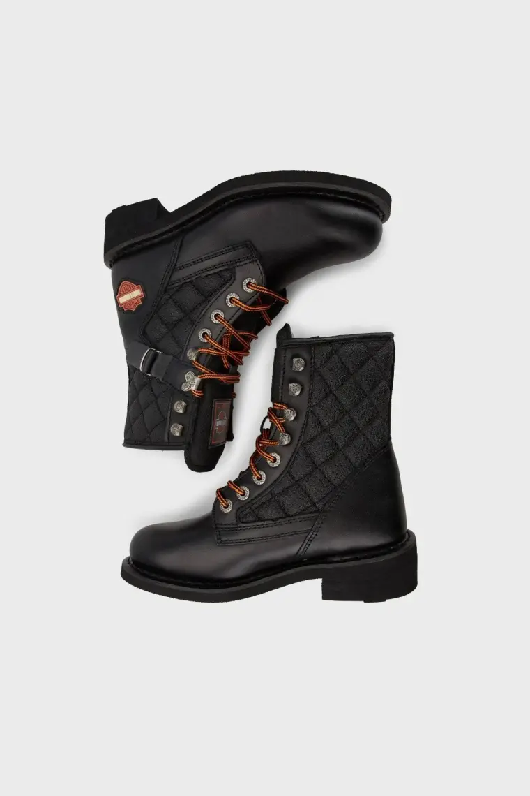 Harley Davidson New Worker Kadın Siyah Deri Bot