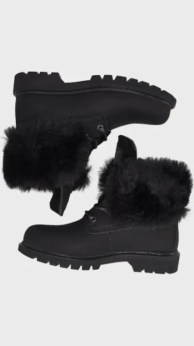 Cat Utah Fur 015Z101184 Kadın Bot - Siyah Nubuk