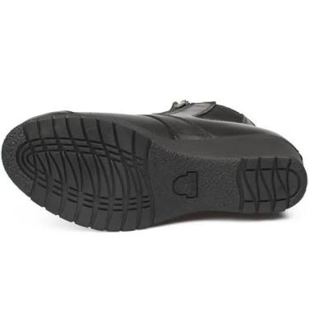 Forelli 25652 Kadın Siyah Deri Kemik Çıkıntısına Özel Comfort Bot