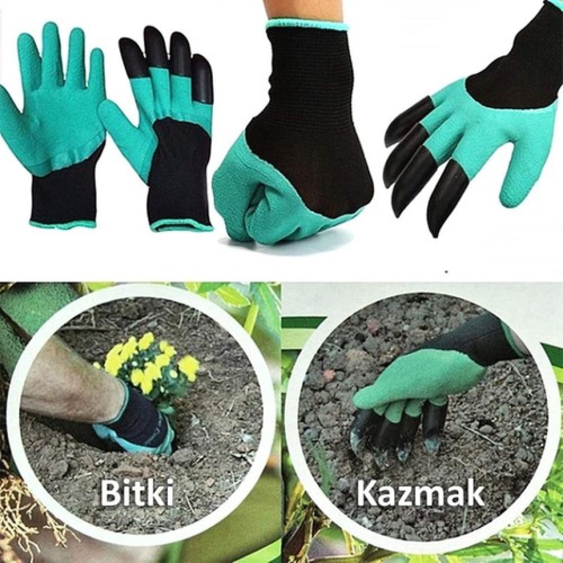 Tam İthalat Toprak Kazma Ekme Çapalama Için Korumalı Bahçe Bahçivan Eldiveni