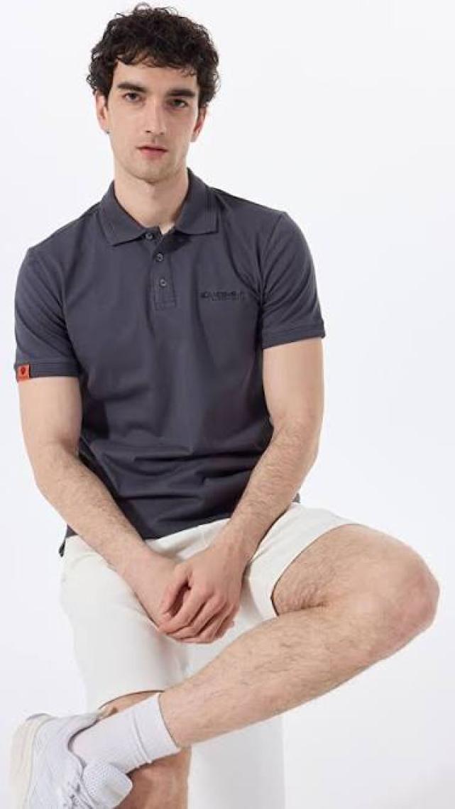 Discovery Expedition Antrasit Erkek Basic Polo T-Shirt D4SM-TST3248