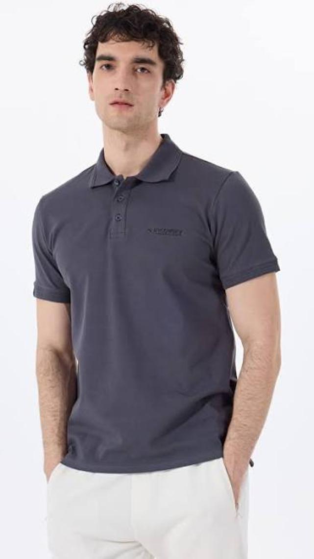 Discovery Expedition Antrasit Erkek Basic Polo T-Shirt D4SM-TST3248