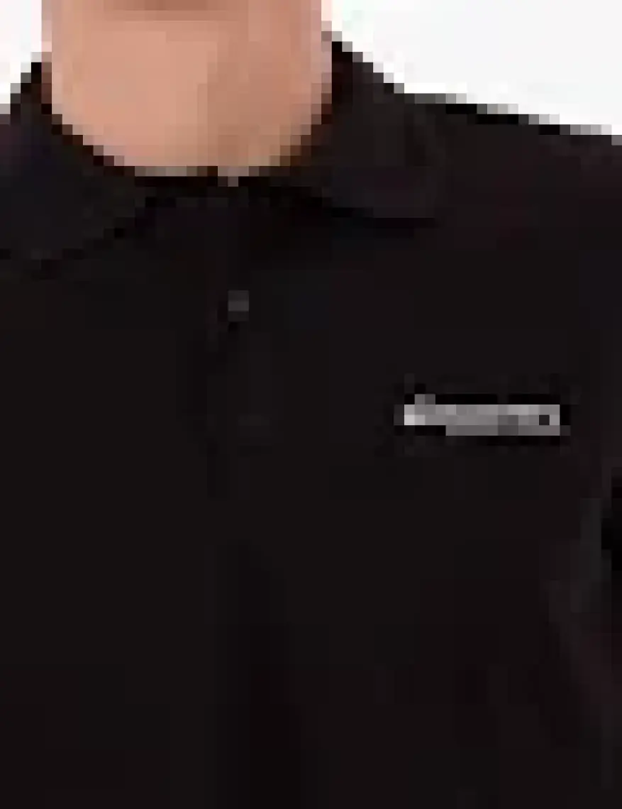 Discovery Expedition Siyah Erkek Polo Yaka Basic Polo T-Shirt D4SM-TST3283