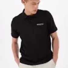 Discovery Expedition Siyah Erkek Polo Yaka Basic Polo T-Shirt D4SM-TST3283