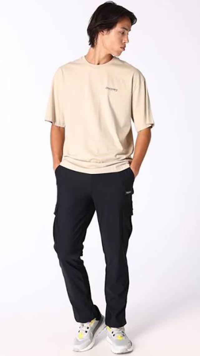 Discovery Expedition Bej Erkek Bisiklet Yaka Loose Fit T-Shirt D4SM-TST3257