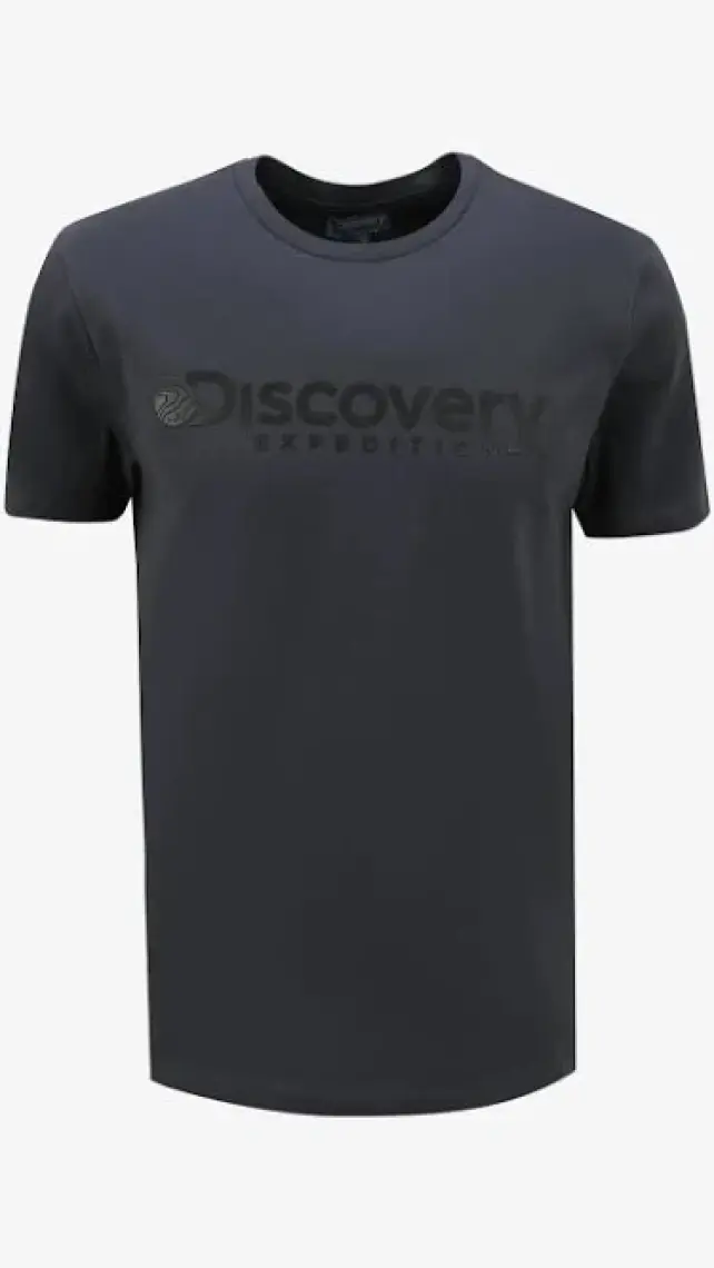 Discovery Expedition Antrasit Erkek Bisiklet Yaka T-Shirt D4SM-TST3290