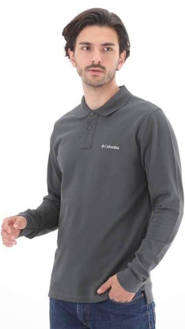 Columbia M Cascade Range Solid Ls Polo Erkek T-Shirt CS0099