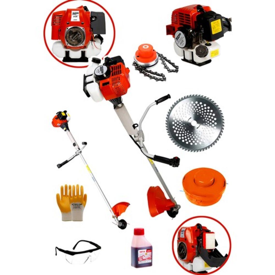 Spech Power  Amerikan GTR59 Magnezyum Karter 7.9 Hp Yan Tipi Ot Çalı Tırpanı Benzinli Çim Biçme Makinesi