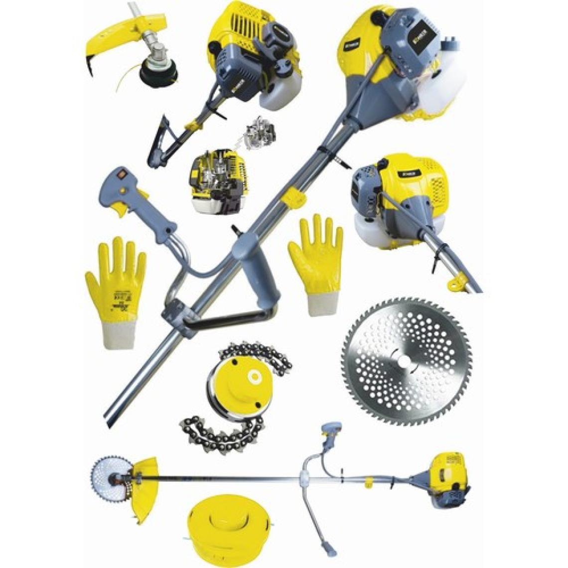 Böhrer 3.5hp Yan Tipi  Benzinli Ot Çalı Çim Biçme Makinesi Tırpanı+Canavar Başlık