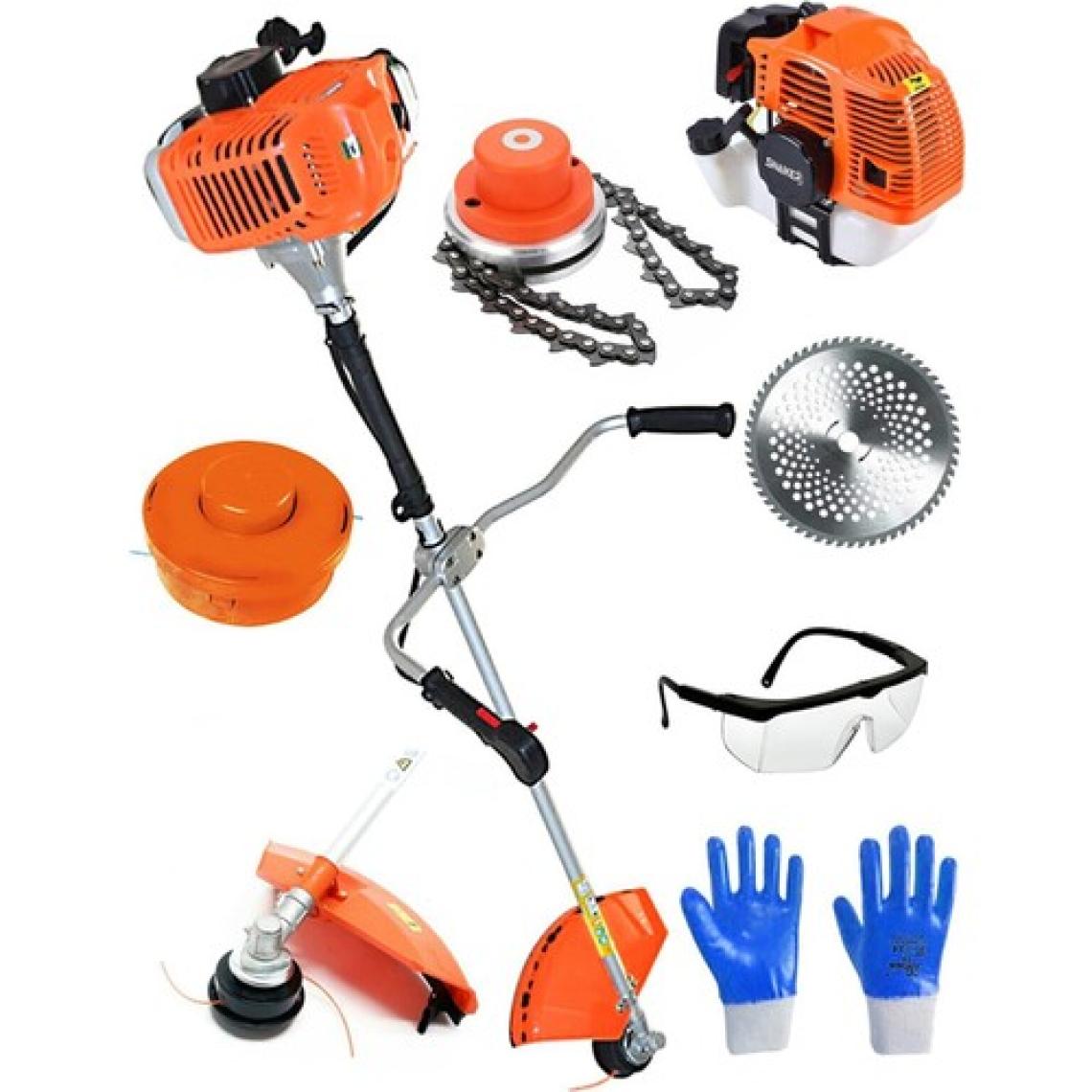 Snaiker I08 6 Hp Yan Tipi Benzinli Motorlu Ot Çalı Tırpanı Çim Biçme Makinesi Tırpan + Canavar Başlık