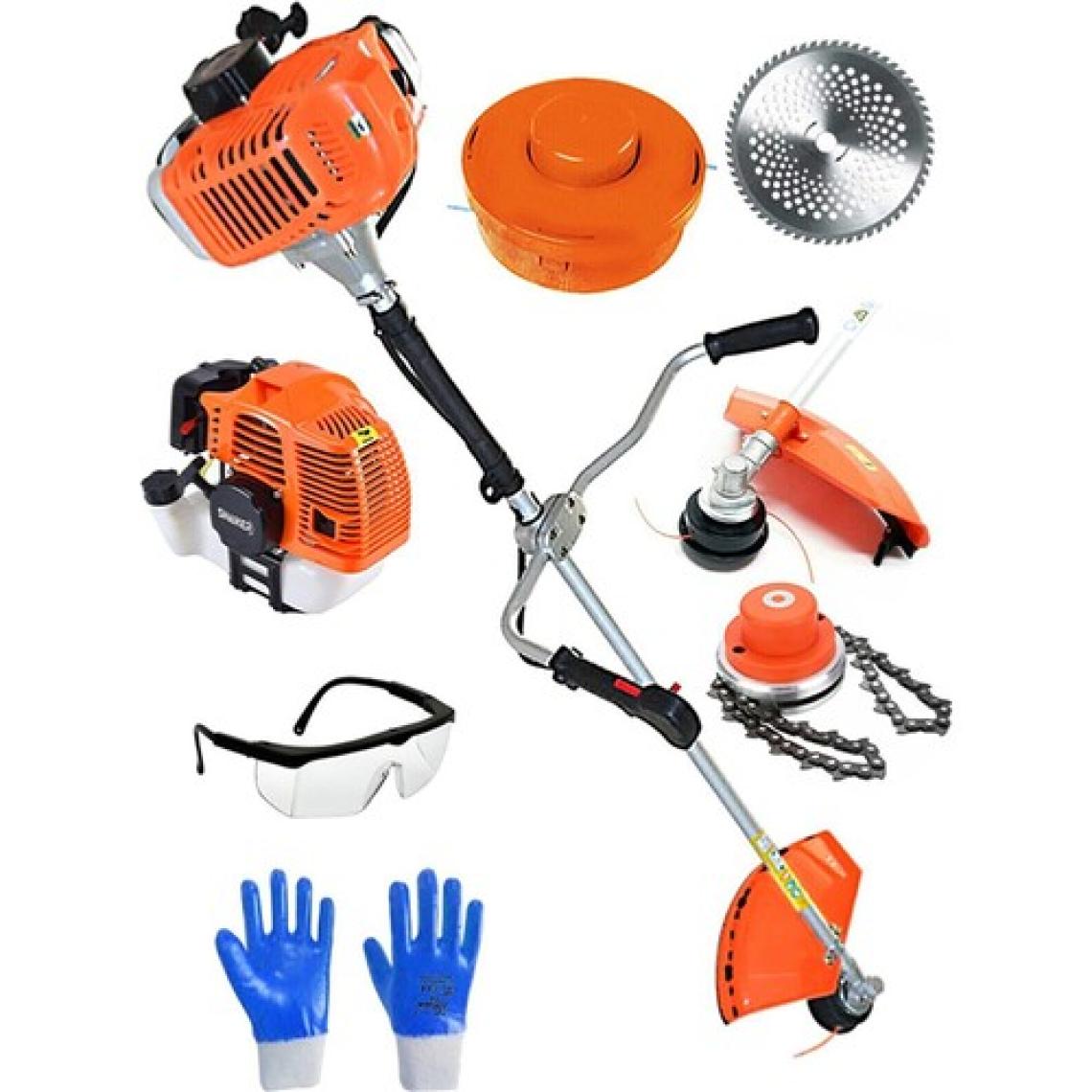 Snaiker I08 6 Hp Yan Tipi Benzinli Motorlu Ot Çalı Tırpanı Çim Biçme Makinesi Tırpan + Canavar Başlık