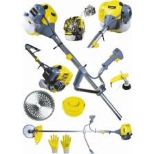 Böhrer 3.5 Hp Yan Tipi  Benzinli Ot Çalı Çim Biçme Makinesi Tırpanı + Eldiven