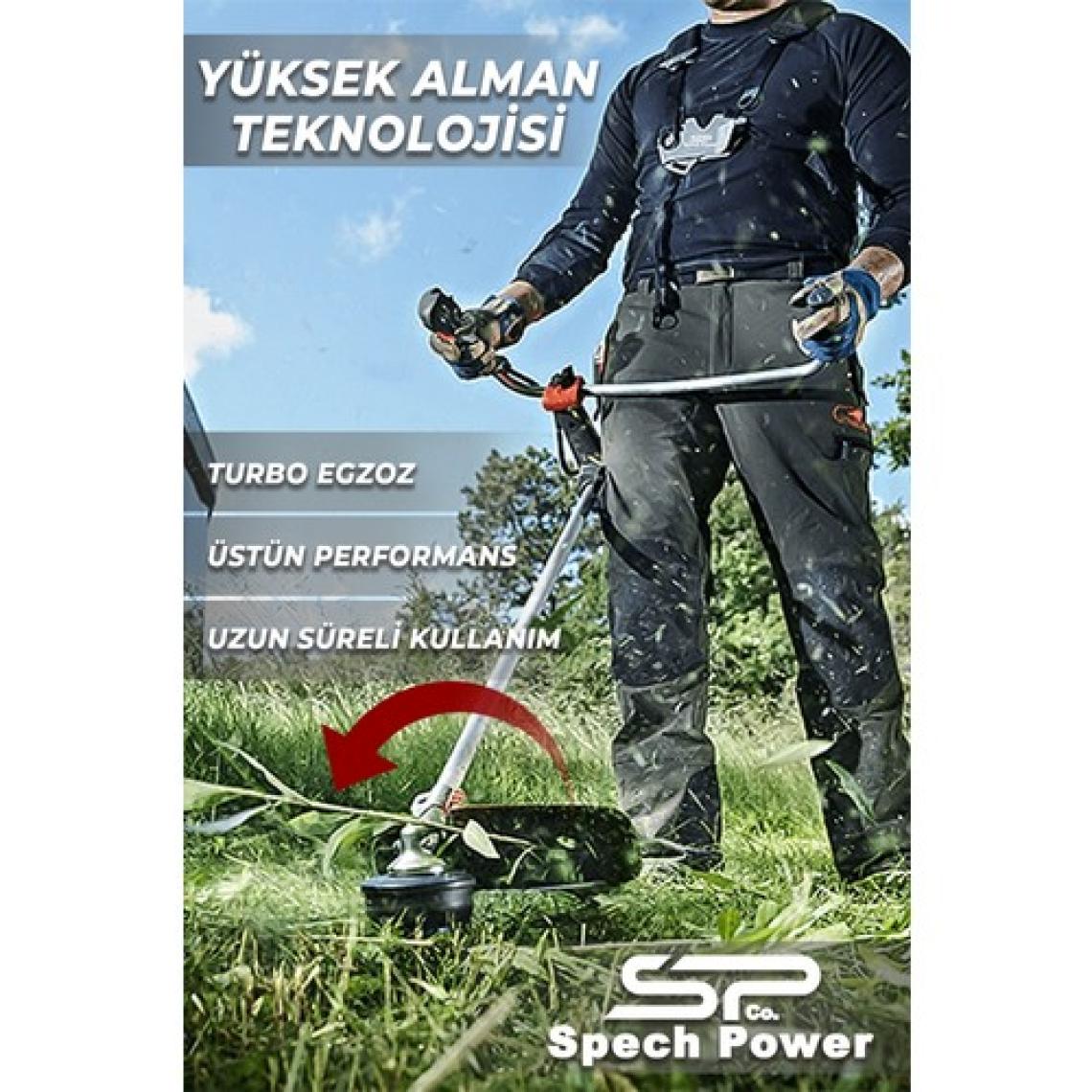 Spech Power Patrick 14 Hp Geniş Piston Benzinli Yan Tipi Ot Çalı Çim Biçme Kesme Makinesi