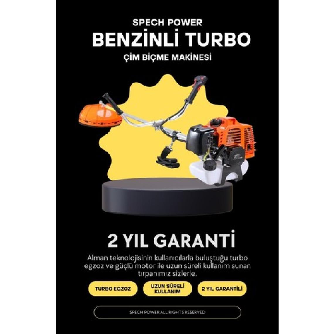 Spech Power Patrick 14 Hp Geniş Piston Benzinli Yan Tipi Ot Çalı Çim Biçme Kesme Makinesi