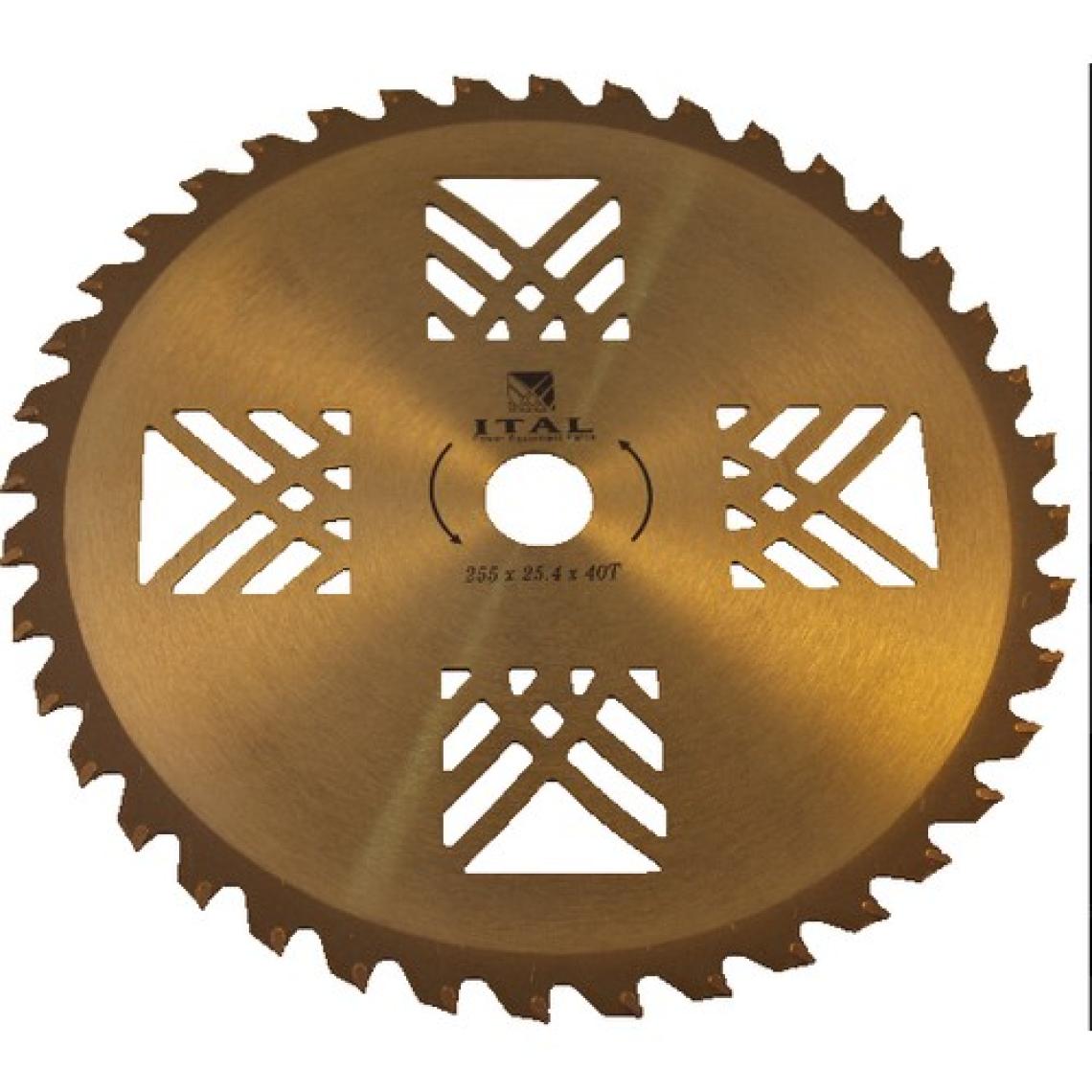İtal Elmaslı Tırpan Daire Testere 40T x 25.4 x 255 mm Profesyonel Gold