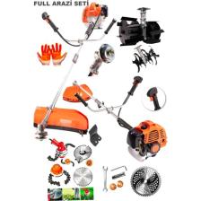Staxx Power 20HPX Yan Tipi Benzinli Motorlu Ot Çalı Tırpanı Çim Biçme Makinesi Tırpan Canavar Kafa + 2 Çapa Set