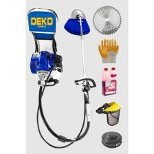 Deko Turbo Motor 2zamanlı Sırt Tipi Tırpan Makinesi Çayır Ot Çalı Çim Biçme 63CC 7.9hp +Disk Eldiven Yağ