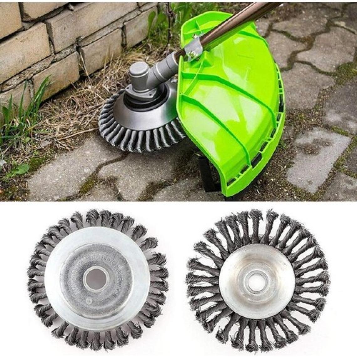 Whell Motorlu Tırpan Kıyı Temizleme Çelik Fırça Başlık