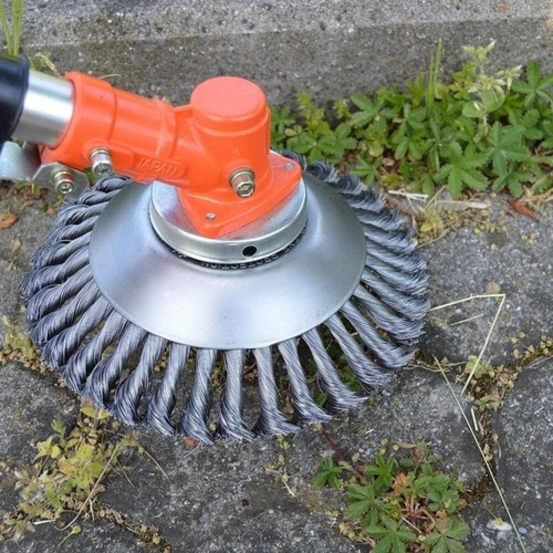 Whell Motorlu Tırpan Kıyı Temizleme Çelik Fırça Başlık