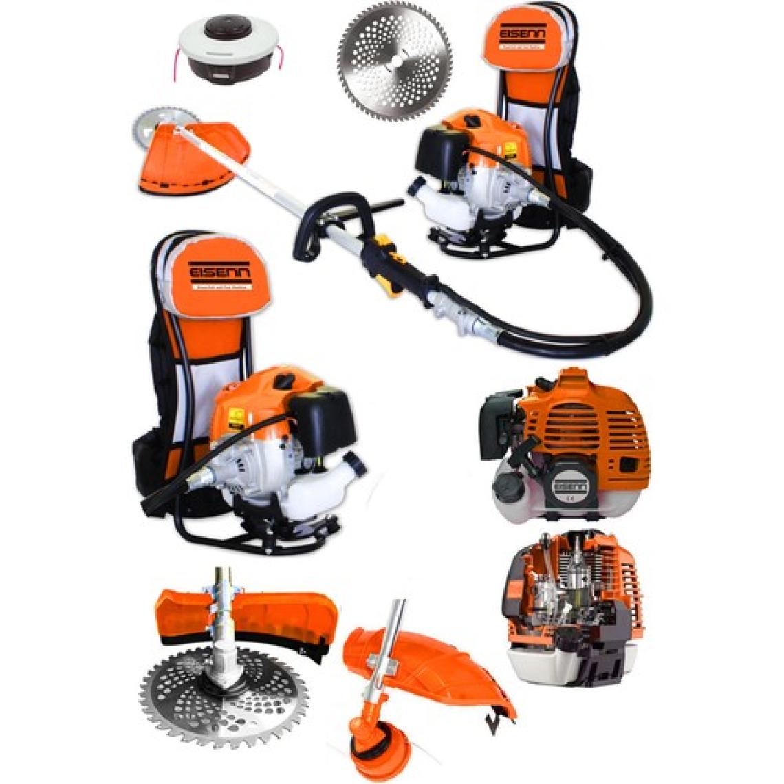 Eisenn Alman Power Motor 9,9 Hp Bakır Şanzuman Sırt Tipi Benzinli Ot Çalı Çim Biçme Tırpanı