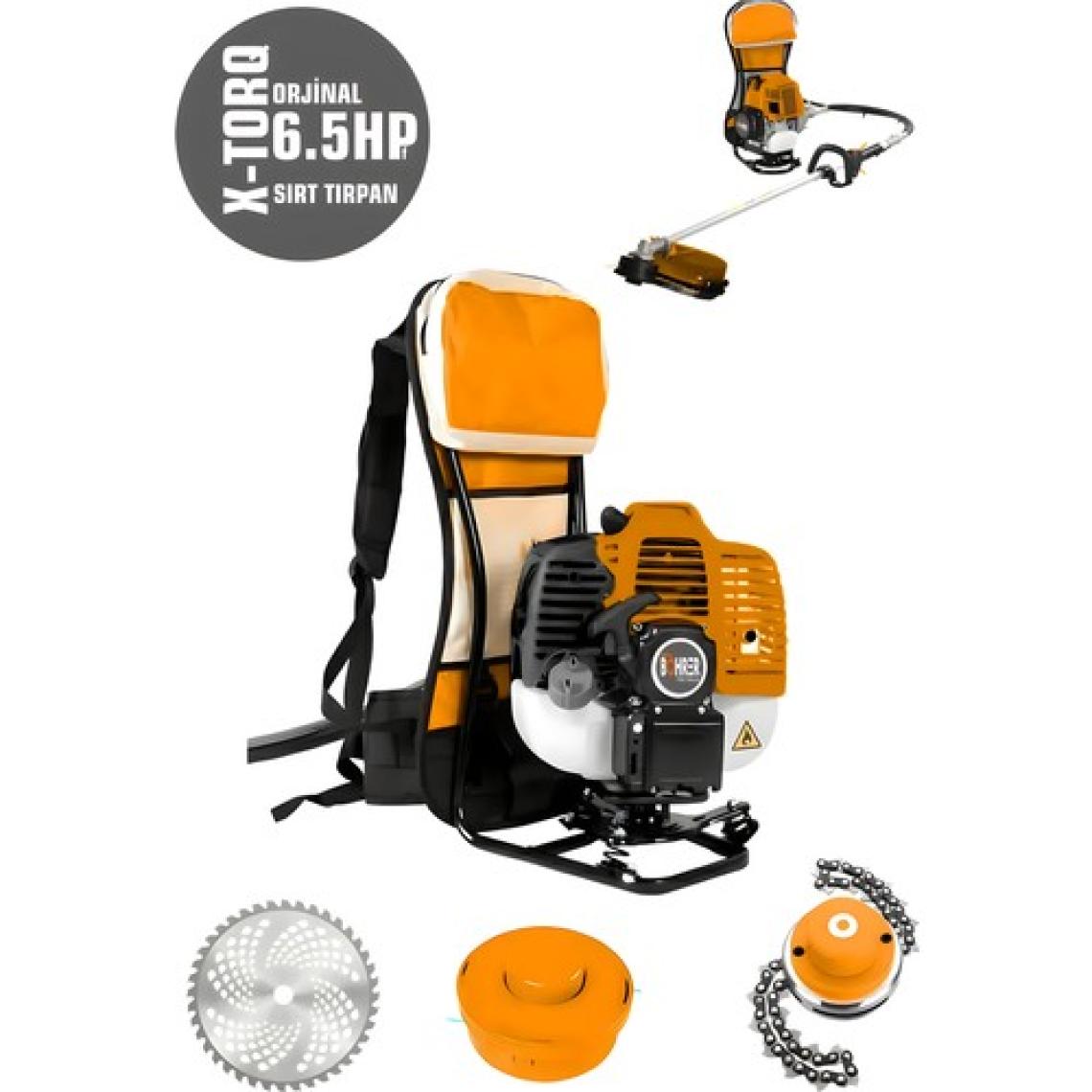 Böhrer 6.5 Hpf Sırt Tipi Benzin Motorlu Çim Çalı Kesme Biçme Makinesi Sırt Tırpan