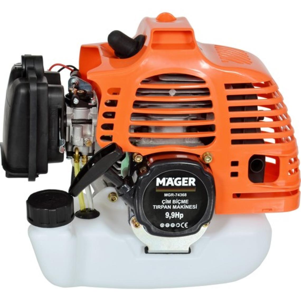 Mager 9.9 Hp Alman Metal Şanzıman Yan Tip Benzinli  Ot Çalı Çim Biçme Tırpan Makinesi