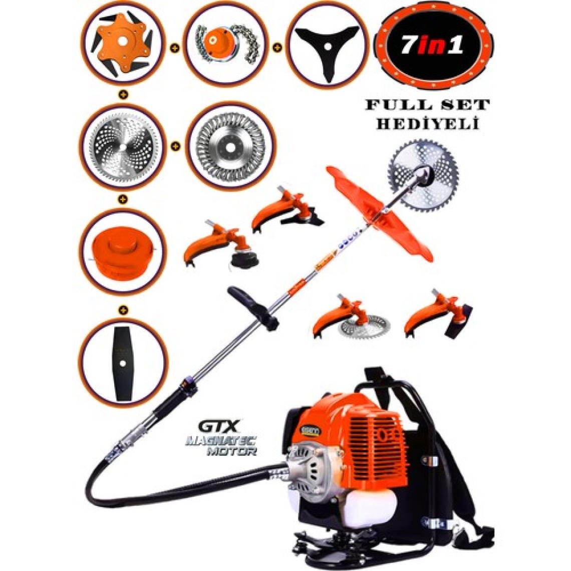Eısenn Alman 7 In 1 W-power 20 Hp Fireprof Motor Bakır Sargılı Sırt Tipi Ot Çim Biçme Tırpan Makinası