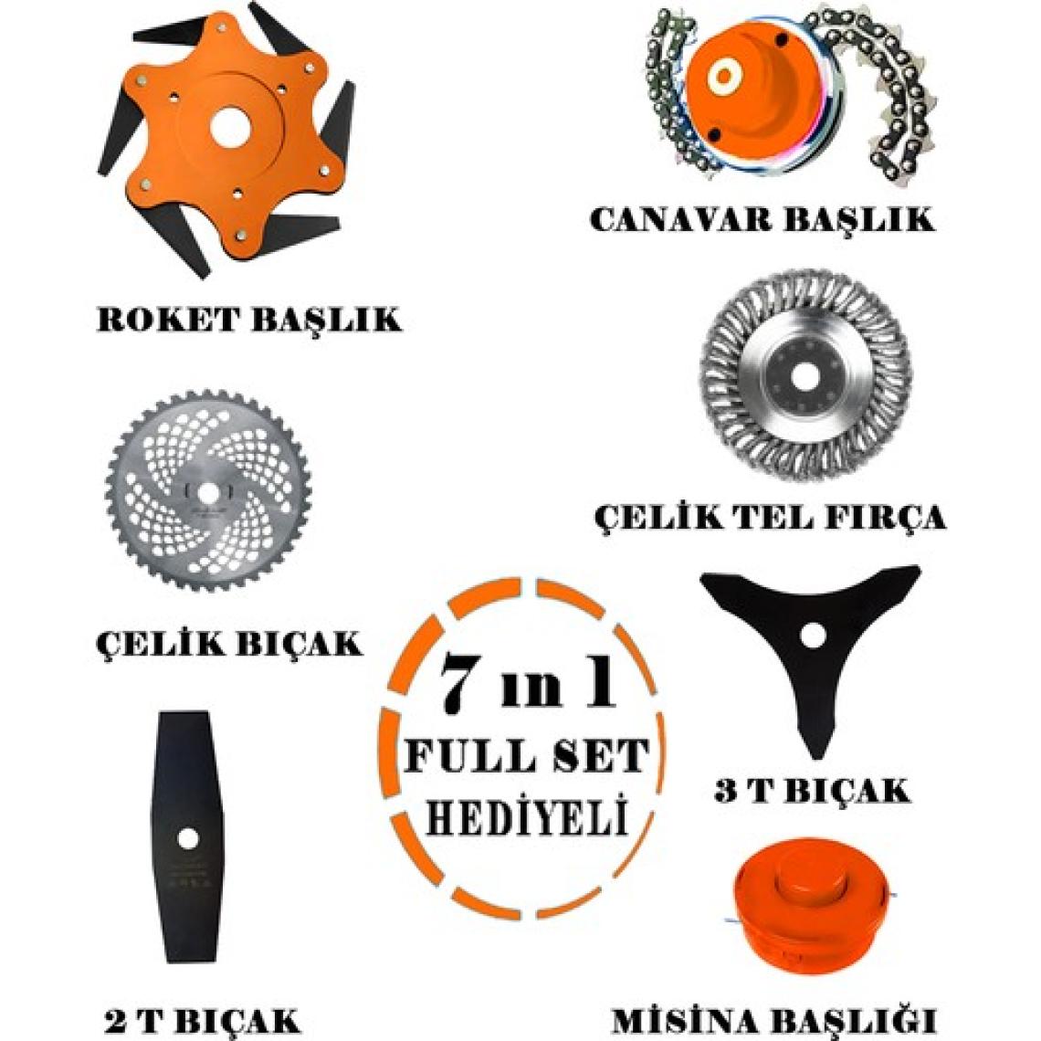 Eısenn Alman 7 In 1 W-power 20 Hp Fireprof Motor Bakır Sargılı Sırt Tipi Ot Çim Biçme Tırpan Makinası