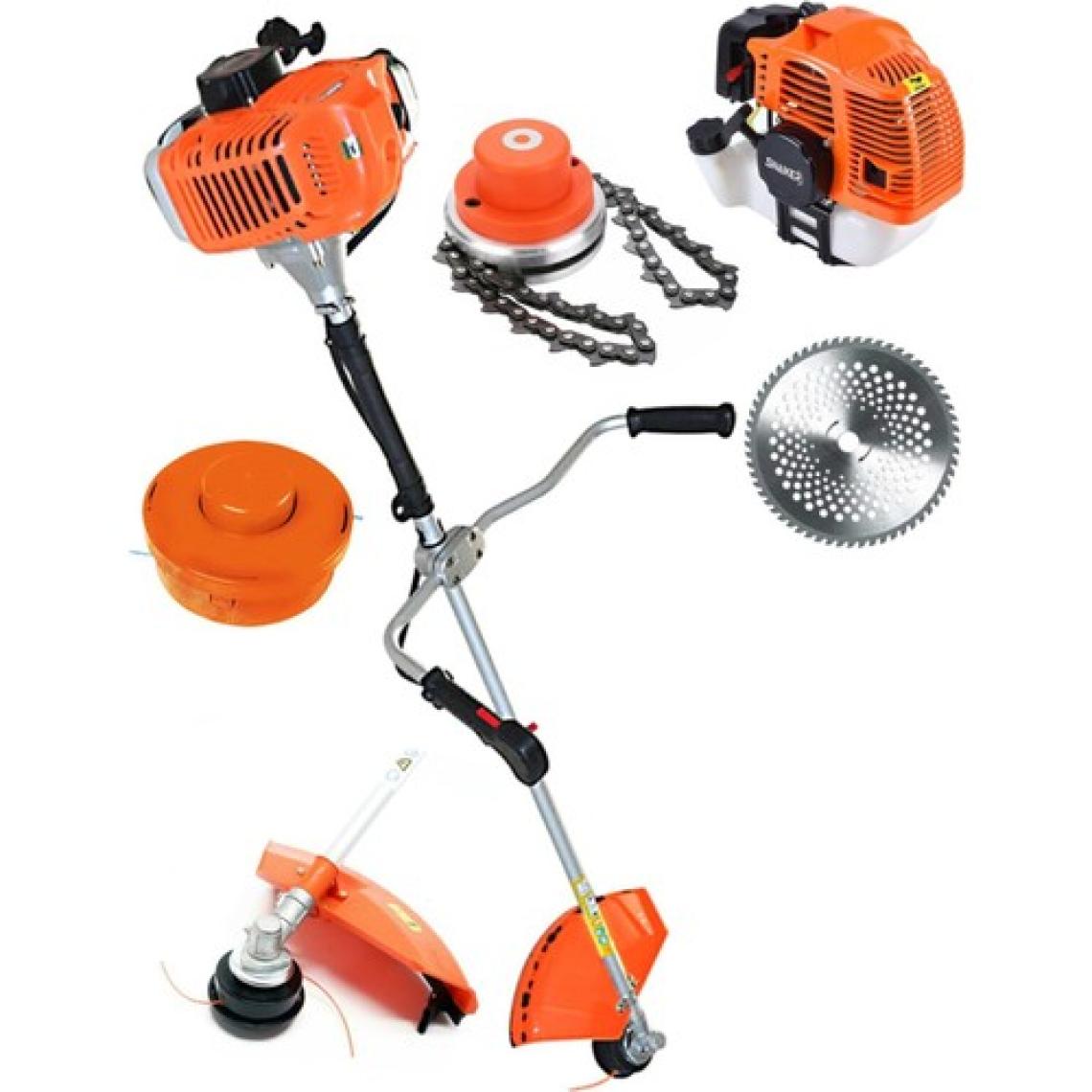 Alman H25 6 Hp Yan Tipi Benzinli Motorlu Ot Çalı Tırpanı Çim Biçme Makinesi Tırpan + Canavar Başlık