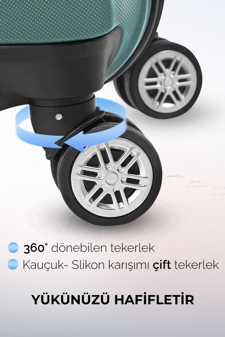 Polo&sky Petek Model Siyah Renk Orta Boy Valiz Bavul