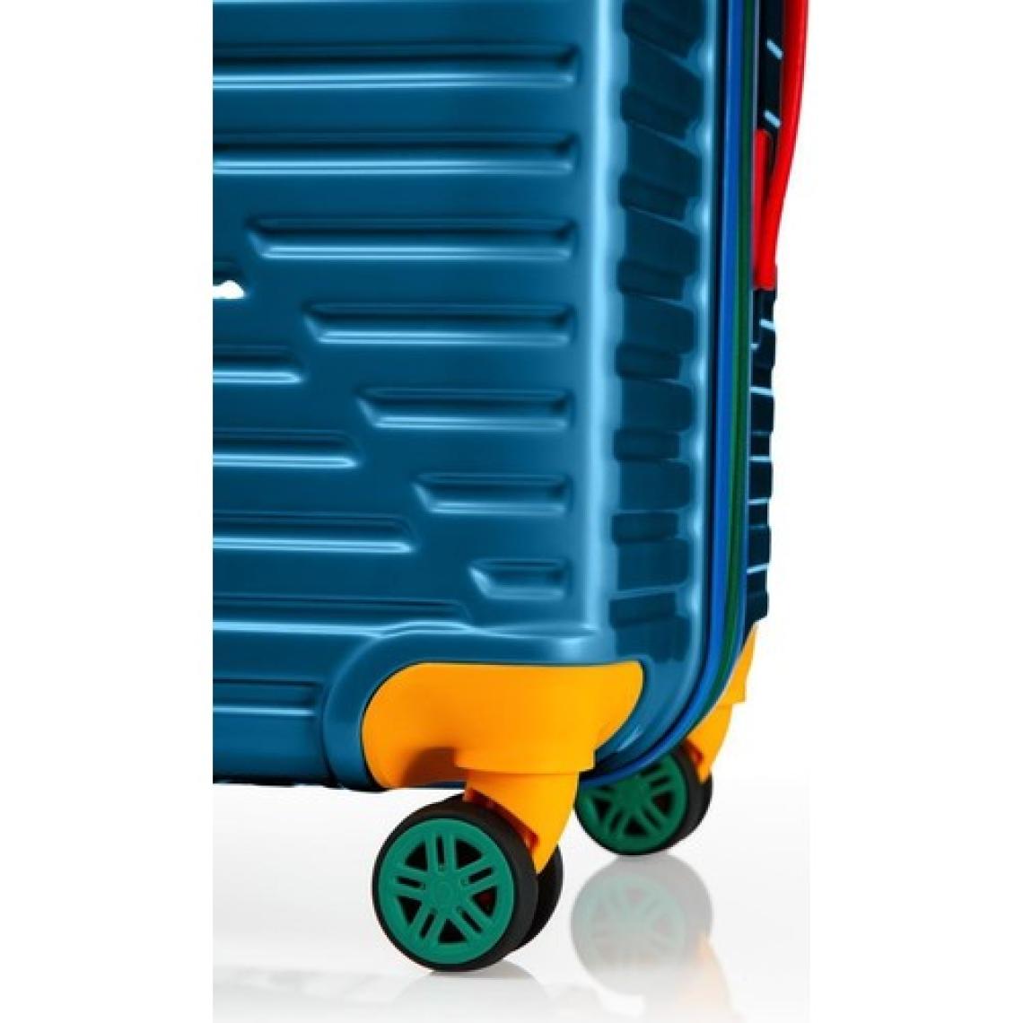 Orta Ve Kabin Boy 2'li Valiz Seti %100 Polikarbon Valiz 4x2 Teker Mavi 1088