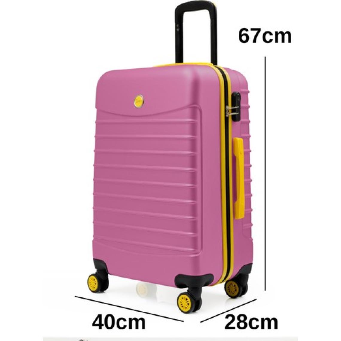 Orta Boy Valiz 4x2 Teker Pembe 1168