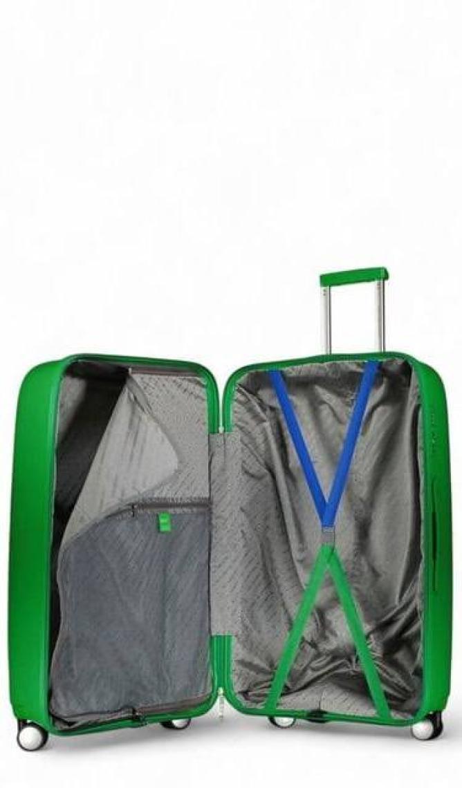Benetton Orta Boy %100 Polipropilen Valiz Yeşil Bnt1000