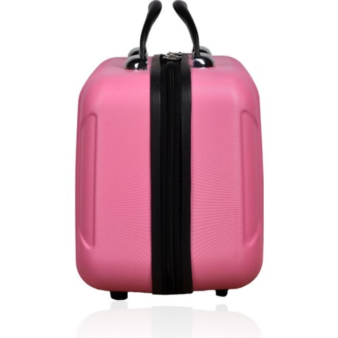 Polo&Sky Class Model Pembe Renk Abs Makyaj Çantası El Valizi