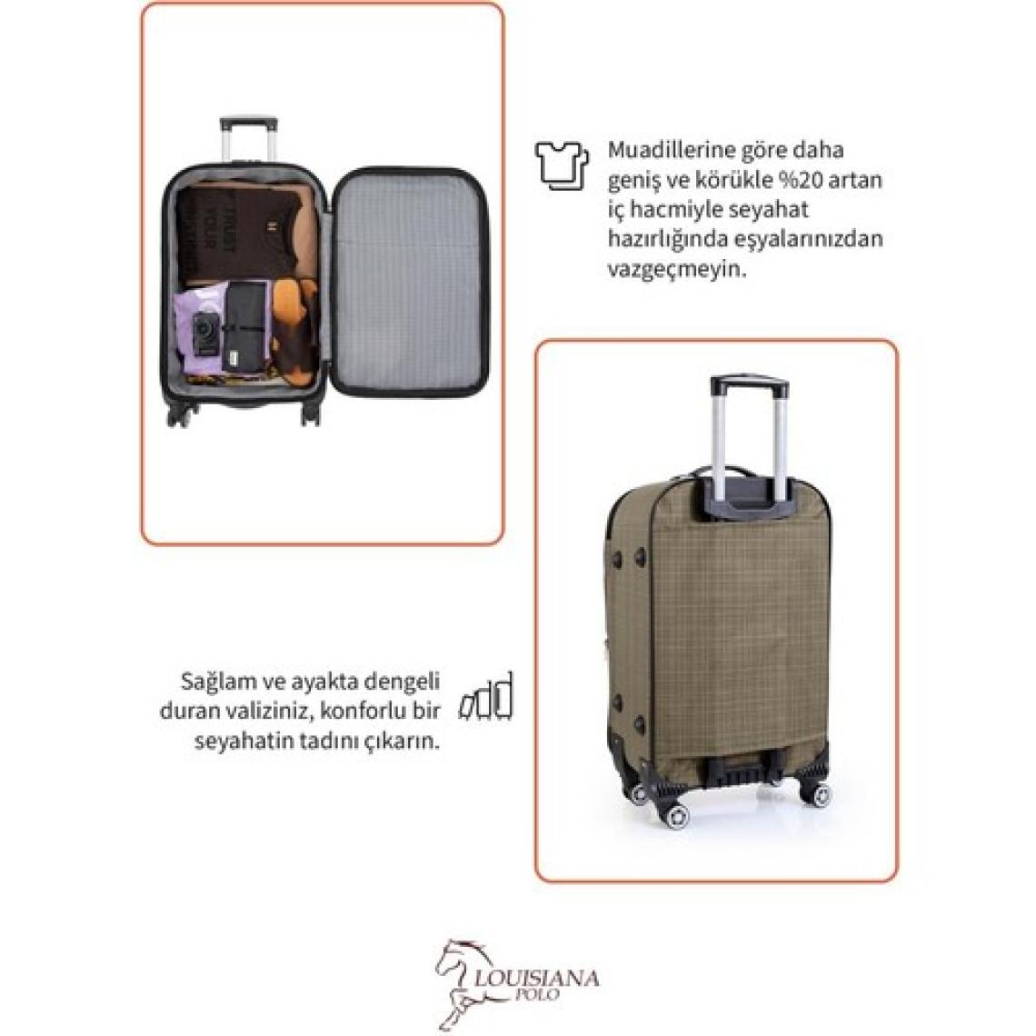 Kabin Boy 4 Teker Kumaş Valiz Bej 1081