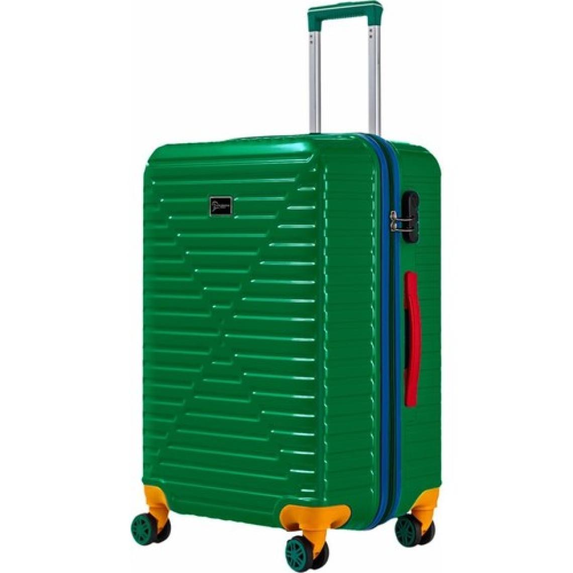 Orta Ve Kabin Boy 2'li Valiz Seti %100 Polikarbon Valiz 4x2 Teker Yeşil 1088