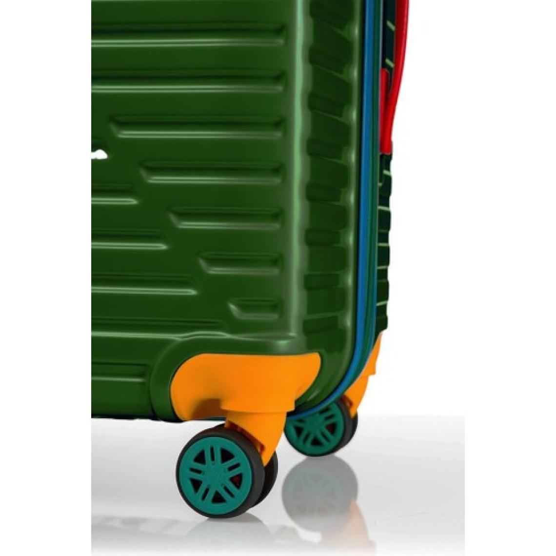 Orta Ve Kabin Boy 2'li Valiz Seti %100 Polikarbon Valiz 4x2 Teker Yeşil 1088