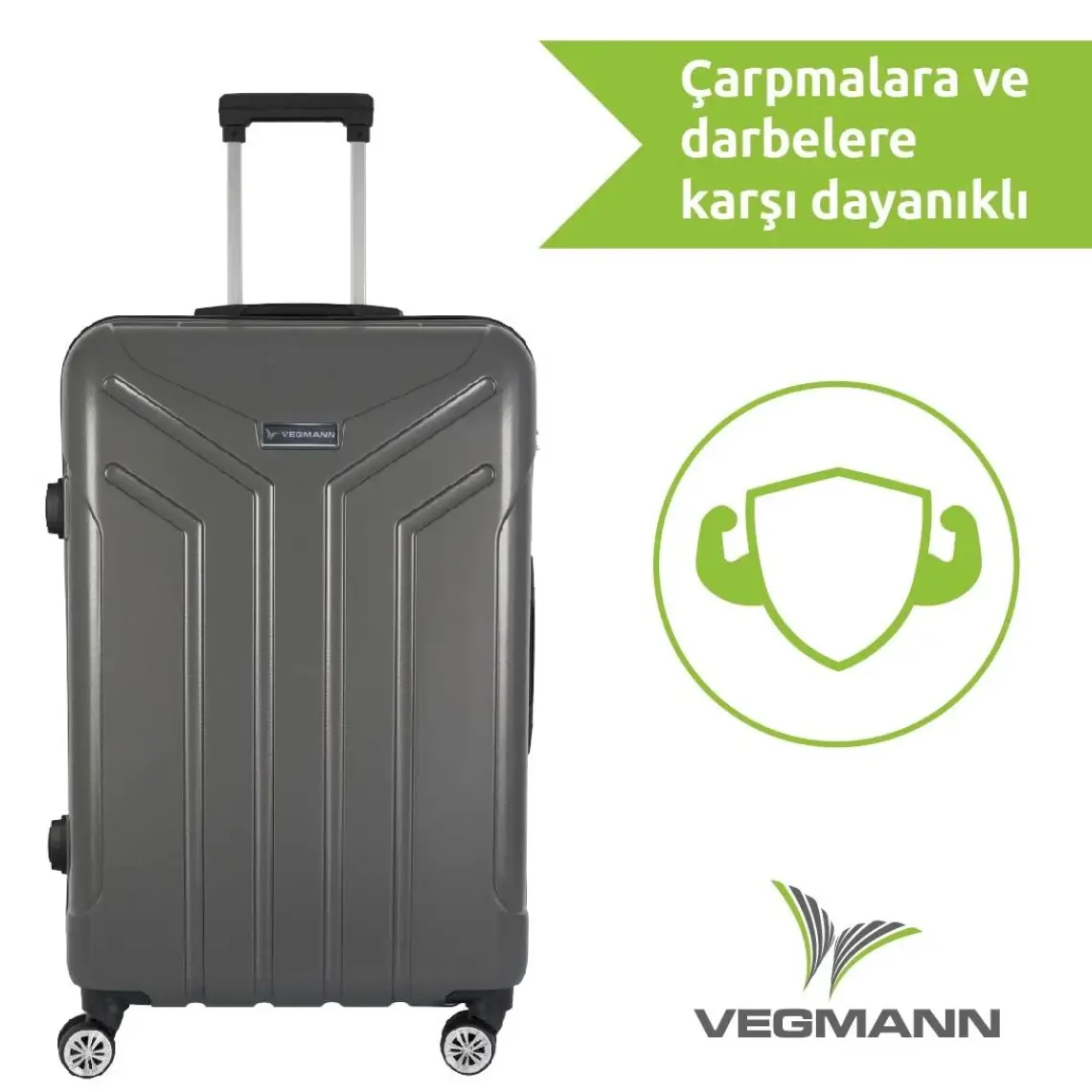 Vegmann Vela Sarı 3 Lü Valiz Seti