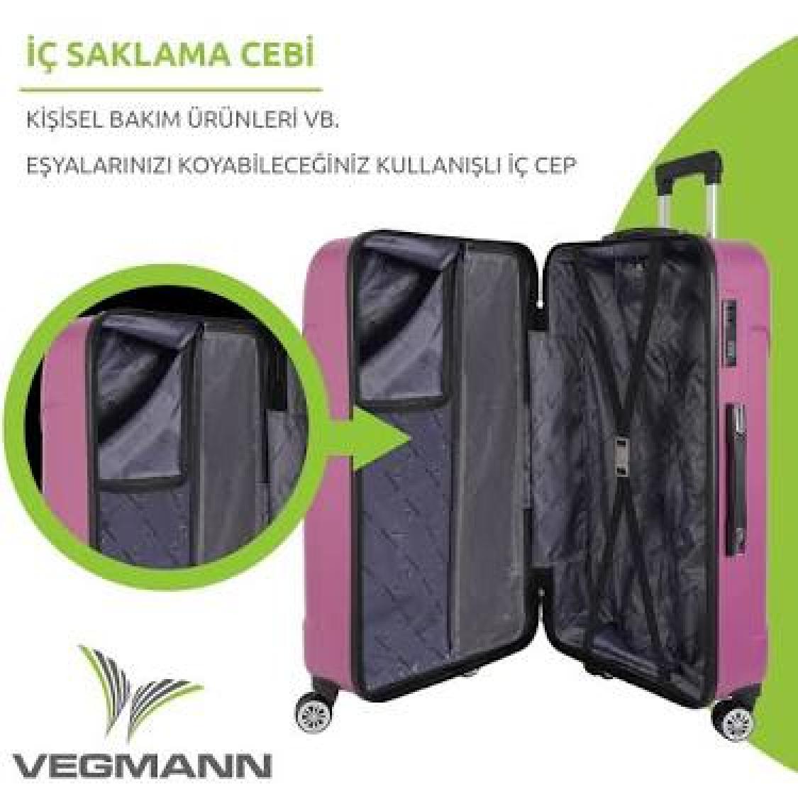 Vegmann Vela Violet 3'lü Valiz Seti