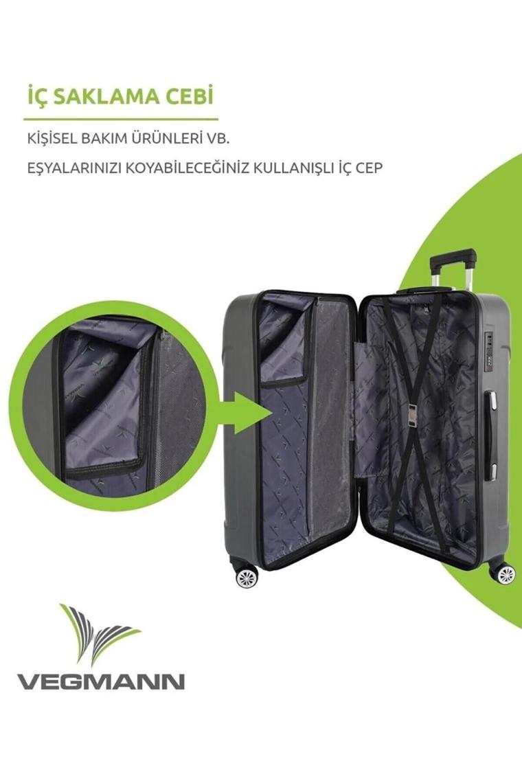 Vegmann Vela Sarı 3 Lü Valiz Seti
