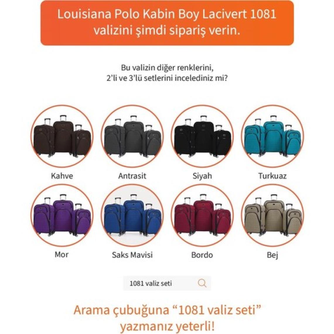 Kabin Boy 4 Teker Kumaş Valiz Lacivert 1081