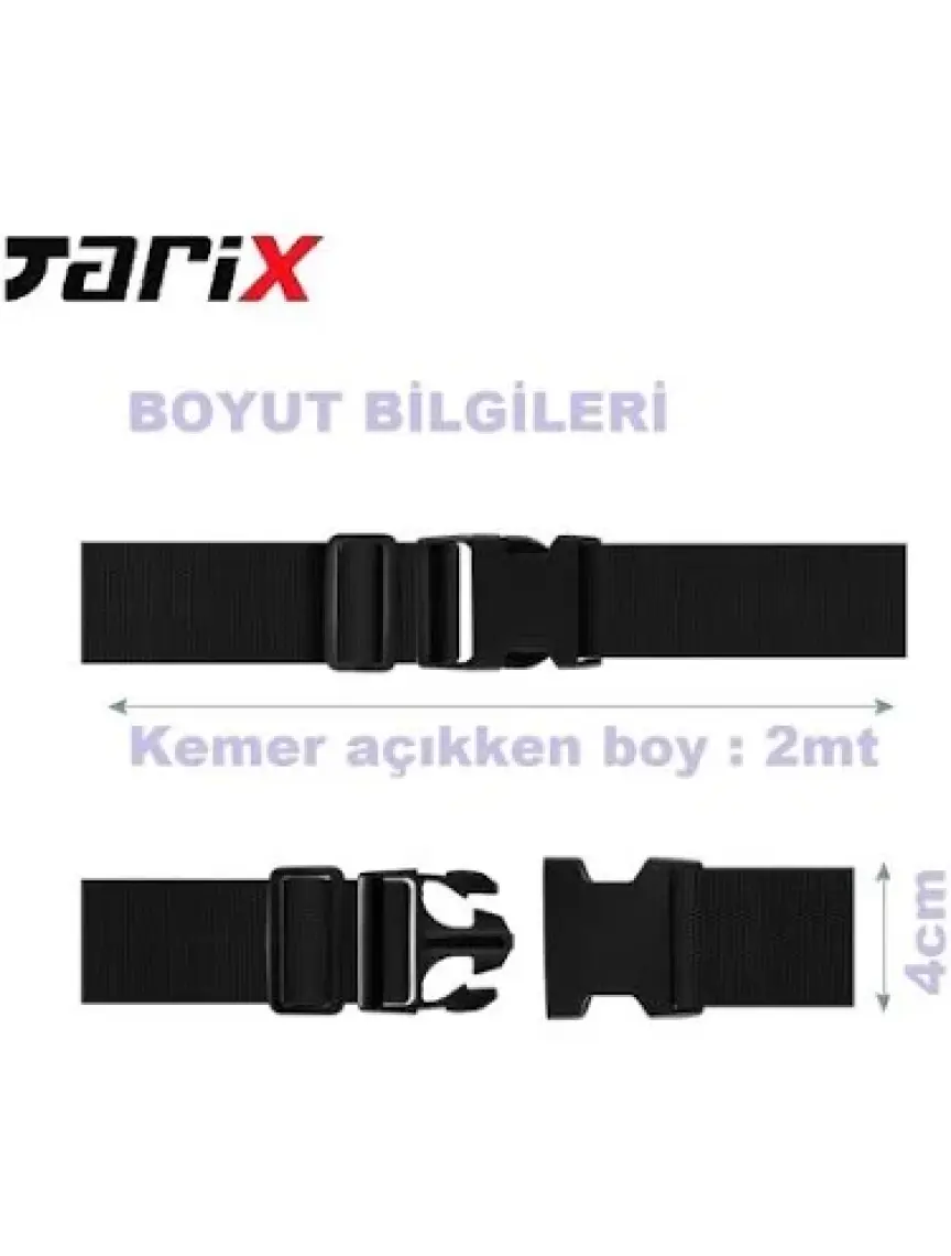 Tarix 4 Adet Sarı Valiz Kemeri + 2 Adet Kırmızı Valiz Etiketi
