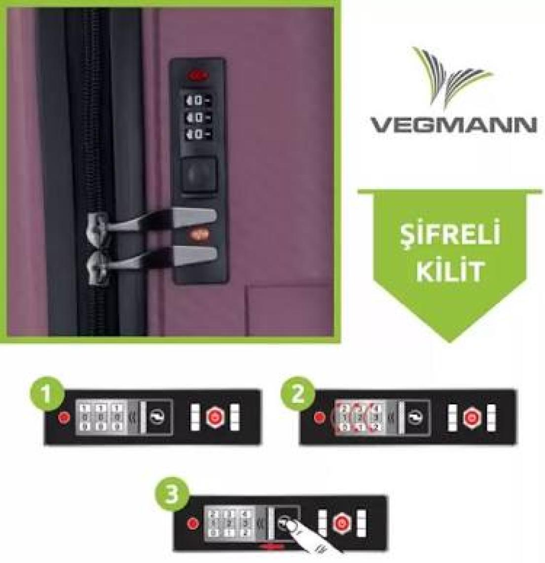Vegmann Polipropilen (Pp) Atlas Mürdüm Kabin Boy Valiz