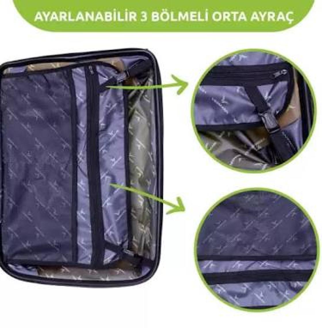Vegmann Polipropilen (Pp) Atlas Mürdüm Kabin Boy Valiz