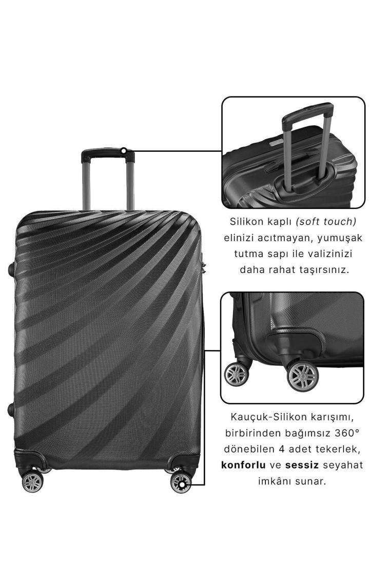 Wexta WX-300 Siyah Kabin Boy Valiz Anatolya Serisi