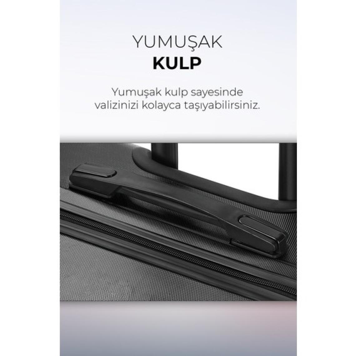 Polo&Sky Spring Model Siyah Renk 2'li Valiz Seti Kabin+Orta
