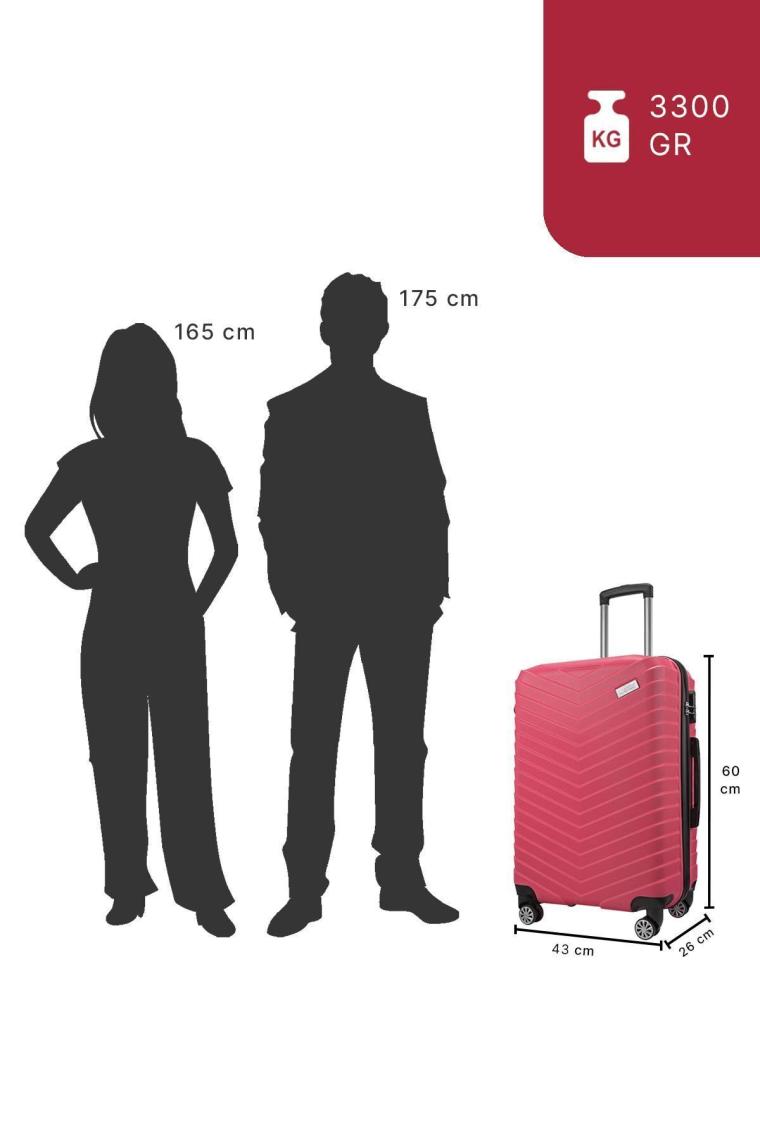 Wx-1001 Fuşya Orta Boy Valiz