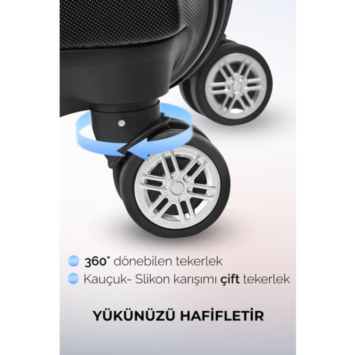 Polo&sky Petek Model Siyah Renk Kabin Boy Valiz Bavul