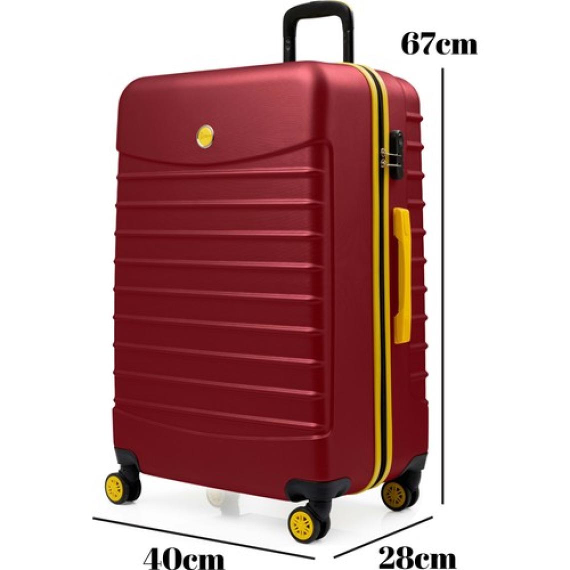 Orta Boy Valiz 4x2 Teker Bordo 1168